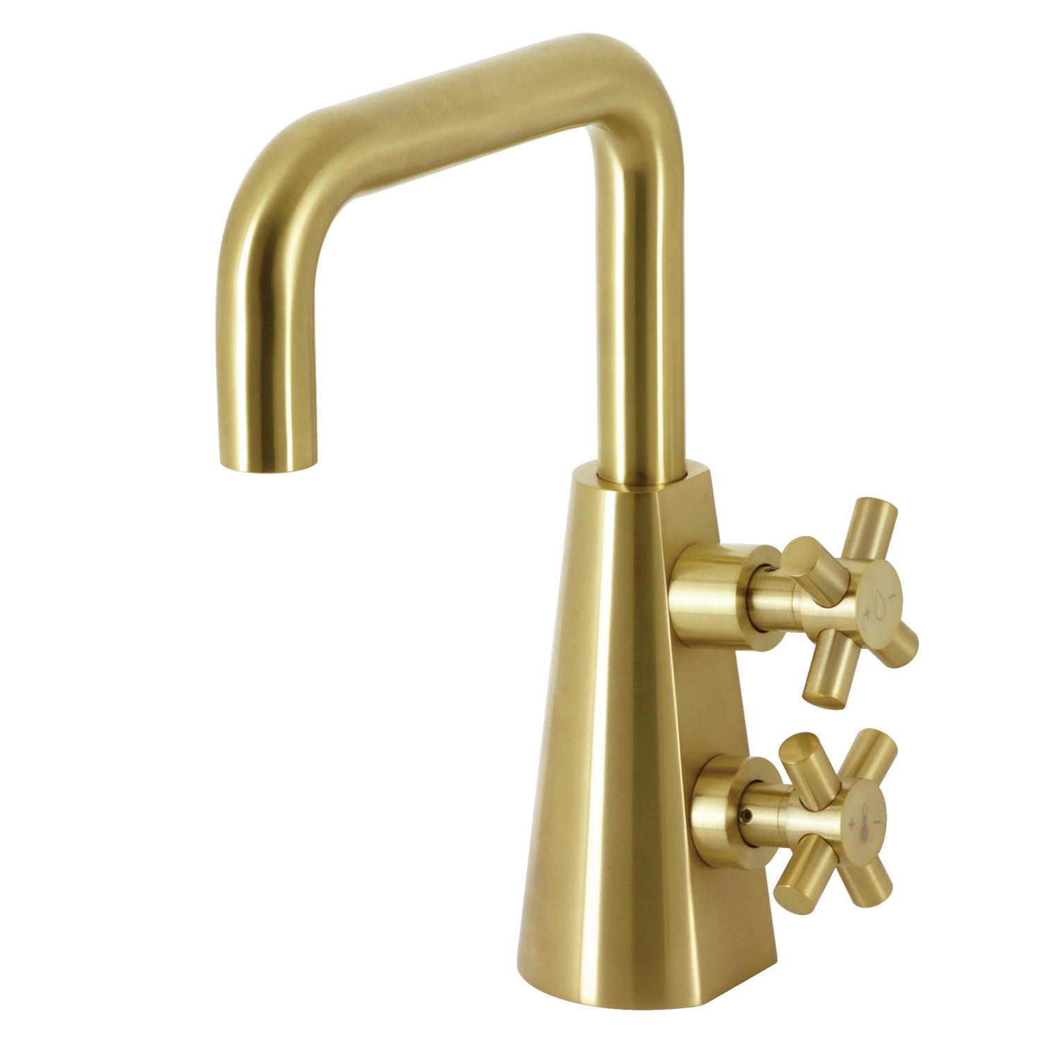 Kingston Sona KS2267DX - Constantine Two-Handle 1-Hole Bathroom Faucet with Push Pop-Up Drain, Brushed Brass — image 1